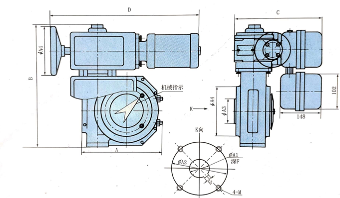 B+RS160/K40H调节型底座式执行器